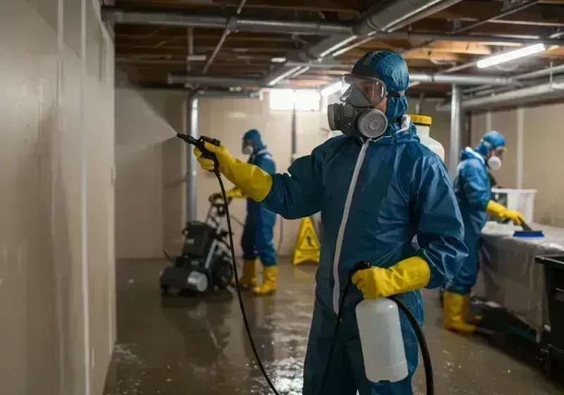 Basement Sanitization and Antimicrobial Treatment process in Hitchcock, TX