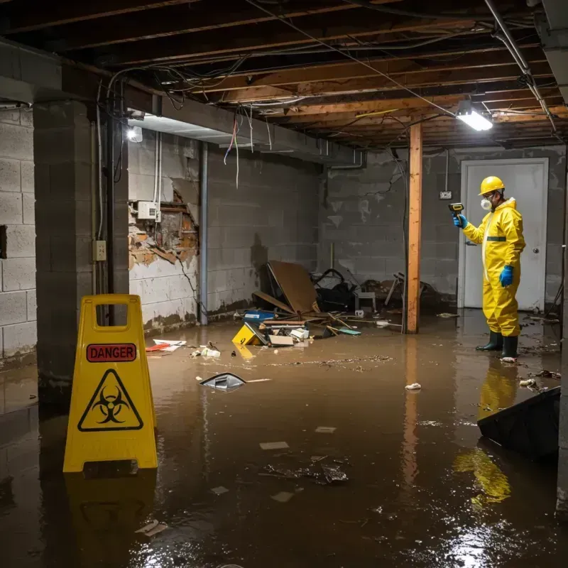 Flooded Basement Electrical Hazard in Hitchcock, TX Property